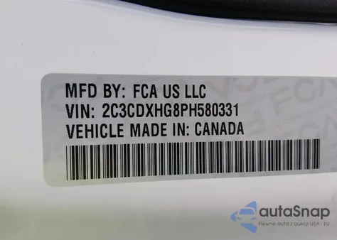 2023 Dodge Charger Gt z USA, uszkodzony, nr VIN 2C3CDXHG8PH580331